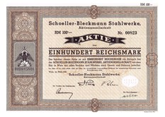 Artikelnr. AP707 Aktie vom März 1940 Wert 100 Reichsmark Nr.823
