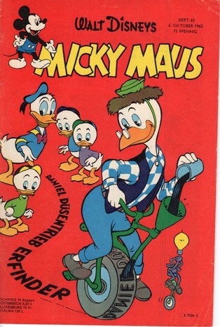 AP1624 Micky Maus 1962 Heft Nr.40 Zustand 1-  mit Sammelmarke