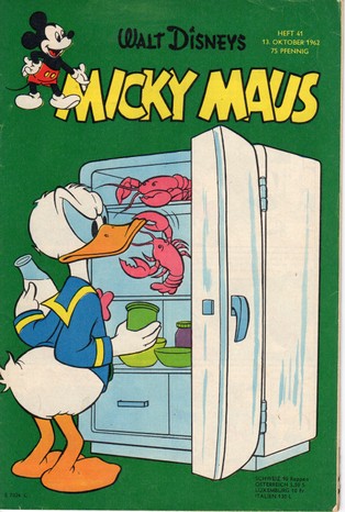 AP1625 Micky Maus 1962 Heft Nr.41 Zustand 1-  mit Sammelmarke
