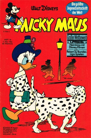 AP1516 Micky Maus 1965 Heft Nr.18  Zustand 1-2  ohne Sammelmarke