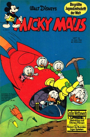 AP1520 Micky Maus 1965 Heft Nr.22  Zustand 1-2  ohne Sammelmarke