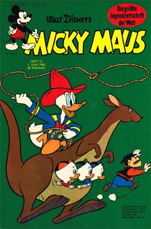 AP1521 Micky Maus 1965 Heft Nr.23  Zustand 1-2  ohne Sammelmarke