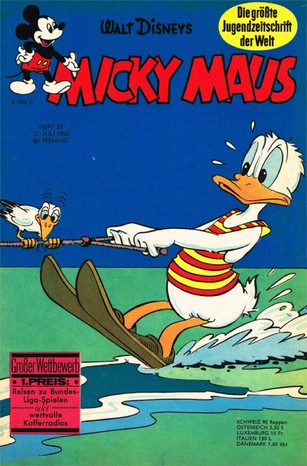 AP1523 Micky Maus 1965 Heft Nr.29  Zustand 1-2  ohne Sammelmarke