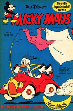 AP1524 Micky Maus 1965 Heft Nr.31  Zustand 1-2  ohne Sammelmarke